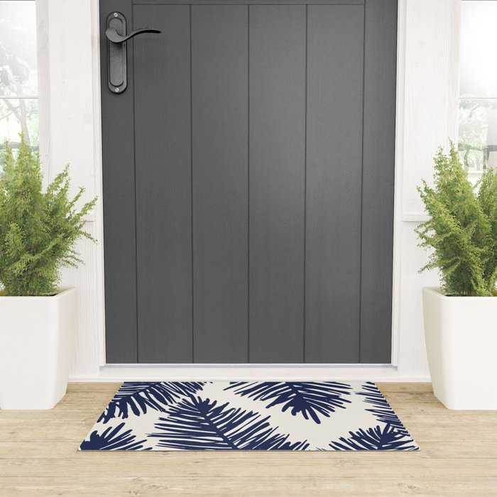 Tropical blue palms Welcome Mat Gallery Image 3