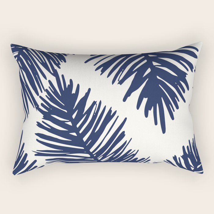 Tropical blue palms Rectangular Pillow Gallery Image 2
