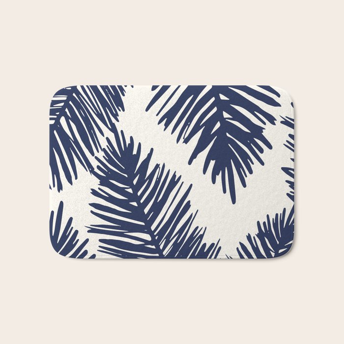 Tropical blue palms Bath Mat Gallery Image 1