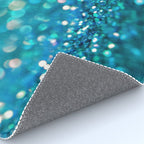 Teal turquoise blue shiny glitter print effect - Sparkle Luxury Backdrop Rug Gallery Image 4