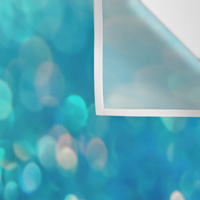 Teal turquoise blue shiny glitter print effect - Sparkle Luxury Backdrop Wall Tapestry Gallery Image 3