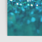 Teal turquoise blue shiny glitter print effect - Sparkle Luxury Backdrop Poster Gallery Image 3