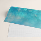 Teal turquoise blue shiny glitter print effect - Sparkle Luxury Backdrop Wrapping Paper Gallery Image 2