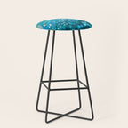 Teal turquoise blue shiny glitter print effect - Sparkle Luxury Backdrop Stool Gallery Image 1