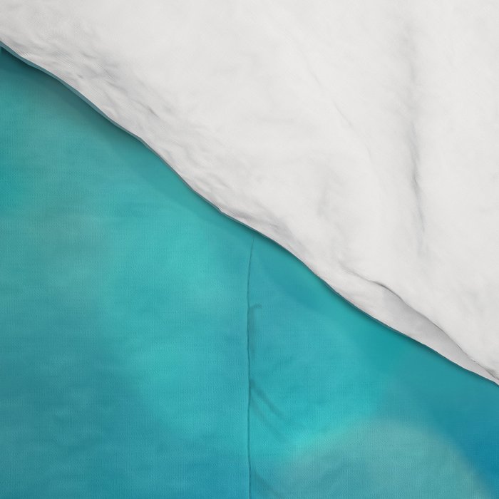 Teal turquoise blue shiny glitter print effect - Sparkle Luxury Backdrop Comforter Gallery Image 4