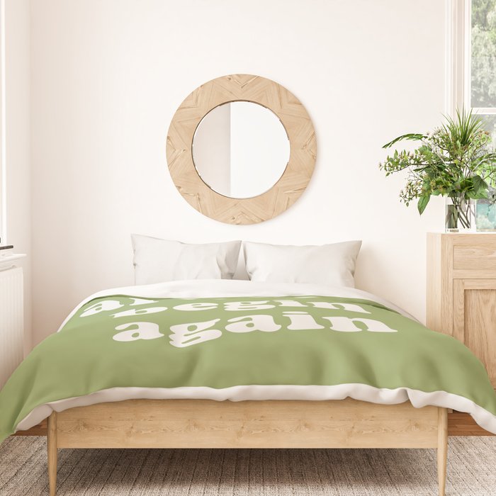 Begin Again Green Duvet Cover Gallery Image 3