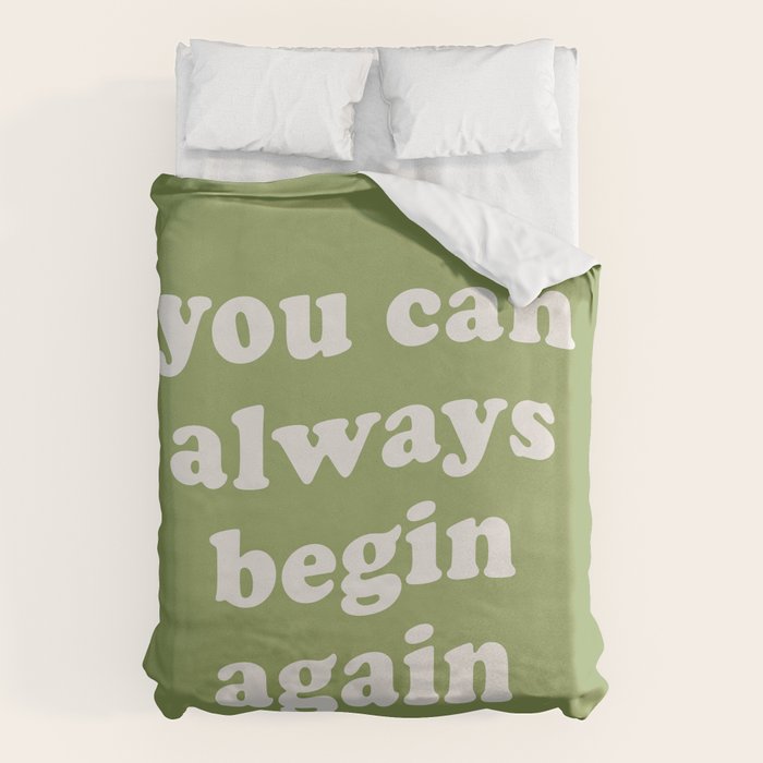 Begin Again Green Duvet Cover Gallery Image 6
