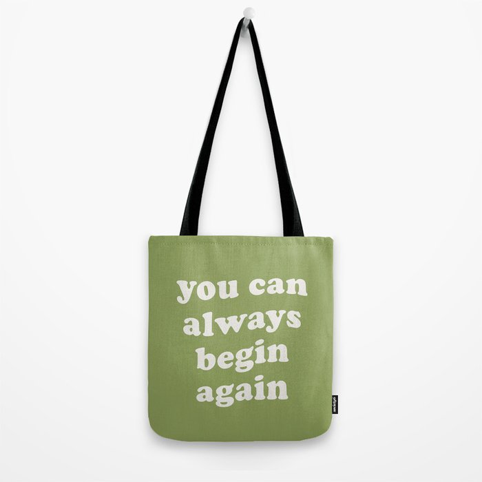 Begin Again Green Tote Bag Gallery Image 2