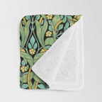 William Morris Pimpernel patterns design  Throw Blanket Gallery Image 3