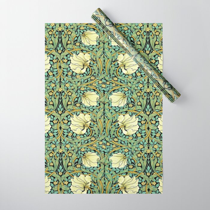 William Morris Pimpernel patterns design  Wrapping Paper Gallery Image 1