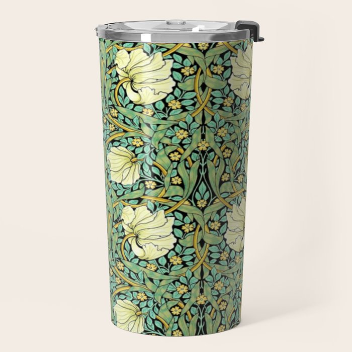 William Morris Pimpernel patterns design  Travel Mug Gallery Image 2