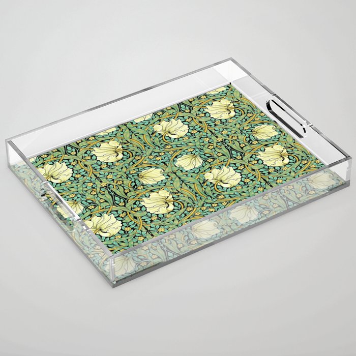 William Morris Pimpernel patterns design  Acrylic Tray Gallery Image 1