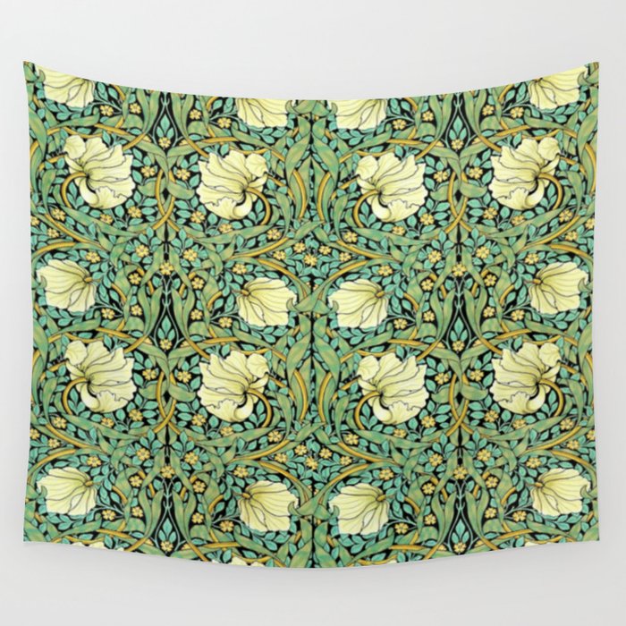 William Morris Pimpernel patterns design  Wall Tapestry Gallery Image 4