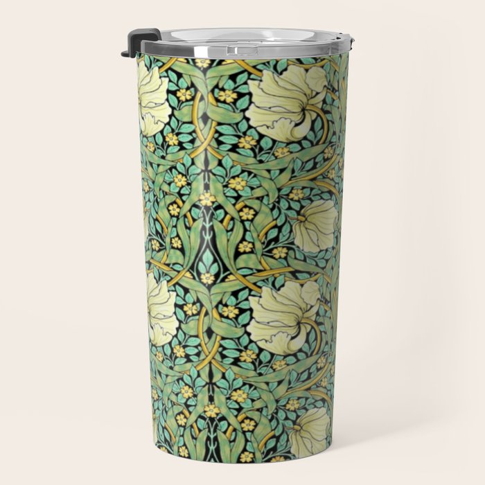 William Morris Pimpernel patterns design  Travel Mug Gallery Image 3