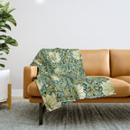 William Morris Pimpernel patterns design  Throw Blanket Gallery Image 1