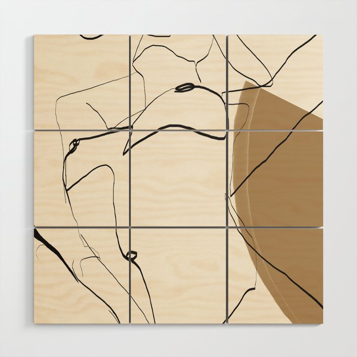 abstract nude 2 Wood Wall Art Gallery Image 1