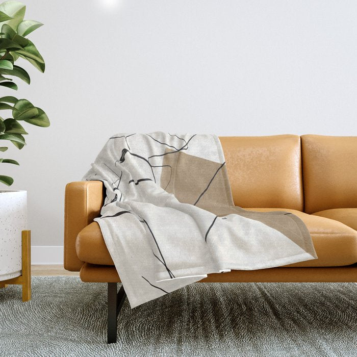 abstract nude 2 Throw Blanket Gallery Image 1