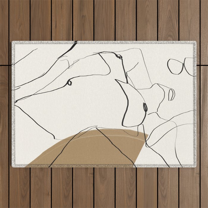 abstract nude 2 Outdoor Rug Gallery Image 1
