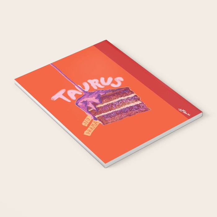 Taurus Birthday Cake in Burnt Orange Notebook Gallery Image 3