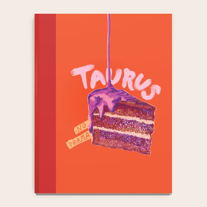 Taurus Birthday Cake in Burnt Orange Notebook Gallery Image 4