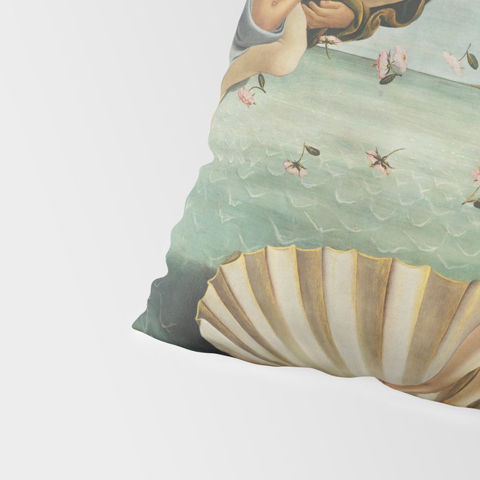 The Birth of Venus by Sandro Botticelli, 1445 Pillow Sham Gallery Image 4
