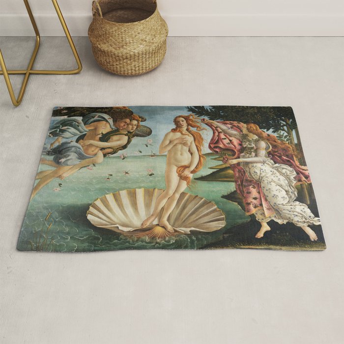 The Birth of Venus by Sandro Botticelli, 1445 Rug Gallery Image 1