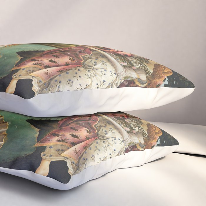 The Birth of Venus by Sandro Botticelli, 1445 Pillow Sham Gallery Image 3