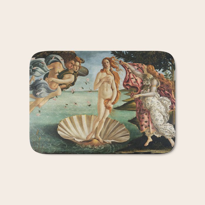 The Birth of Venus by Sandro Botticelli, 1445 Bath Mat Gallery Image 1
