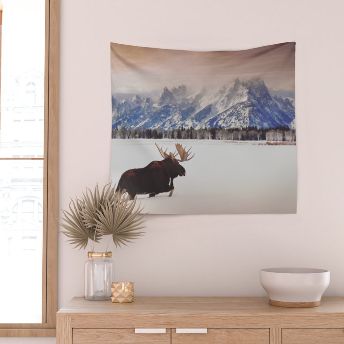 Grand Tetons Wanderer Wall Tapestry Gallery Image 2