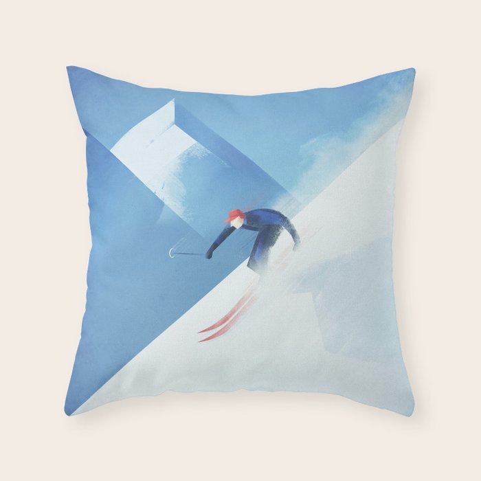 Ski France Throw Pillow Gallery Image 6