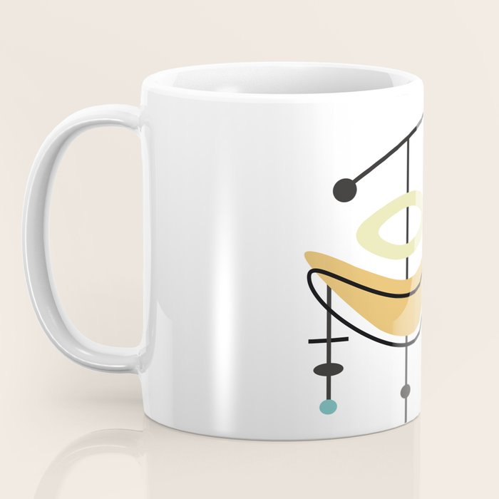 Mid Century Modern Abstract Atomic Age Coffee Mug Gallery Image 3