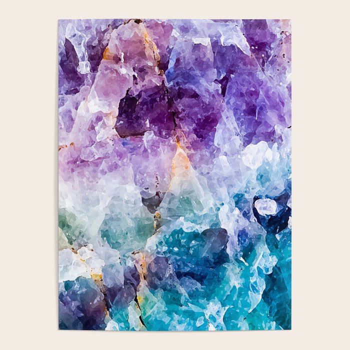 Multicolor quartz texture Poster Gallery Image 4