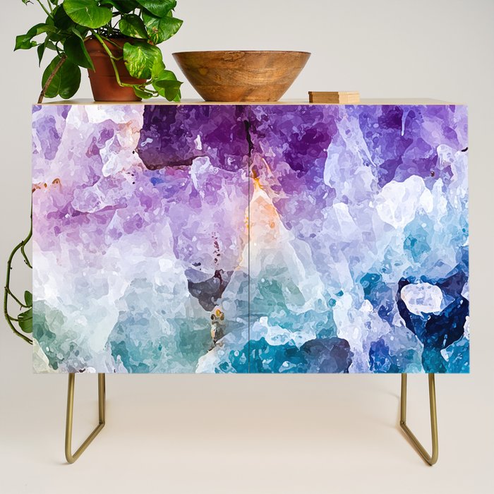 Multicolor quartz texture Credenza Gallery Image 1