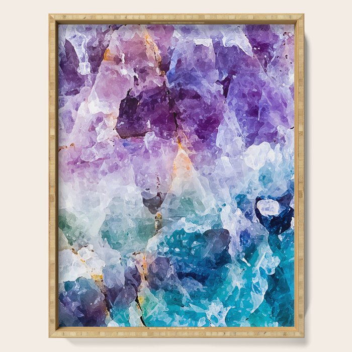 Multicolor quartz texture Serving Tray Gallery Image 1