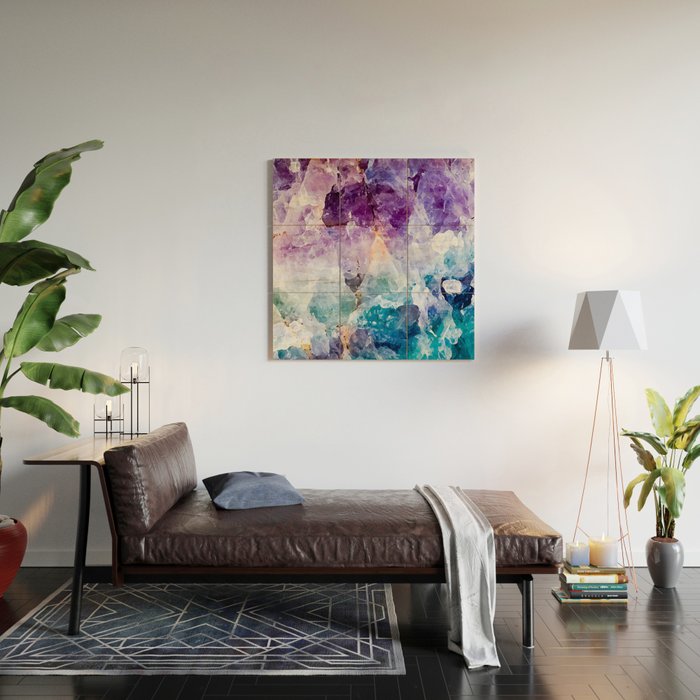 Multicolor quartz texture Wood Wall Art Gallery Image 2