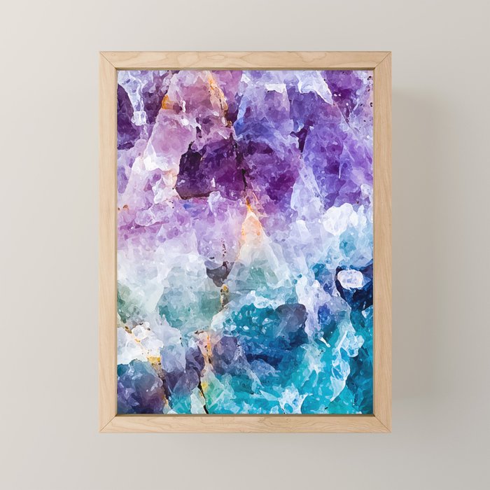 Multicolor quartz texture Mini Art Print Gallery Image 1
