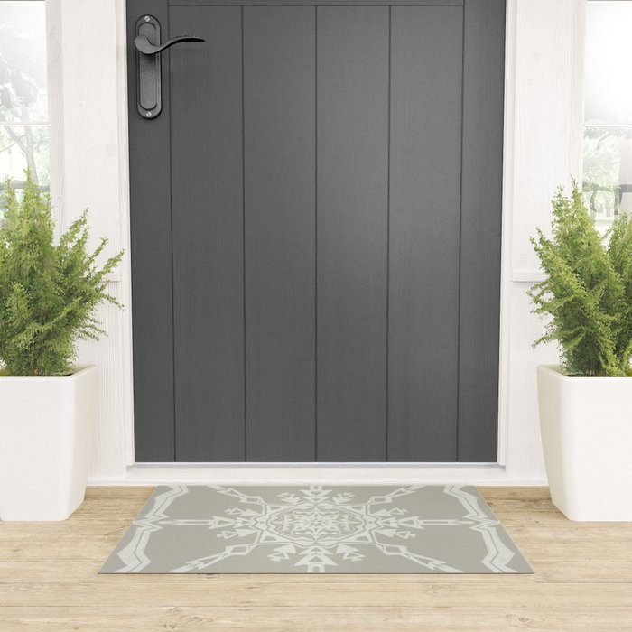 Scandinavian Snowflake no. 1 Welcome Mat Gallery Image 3