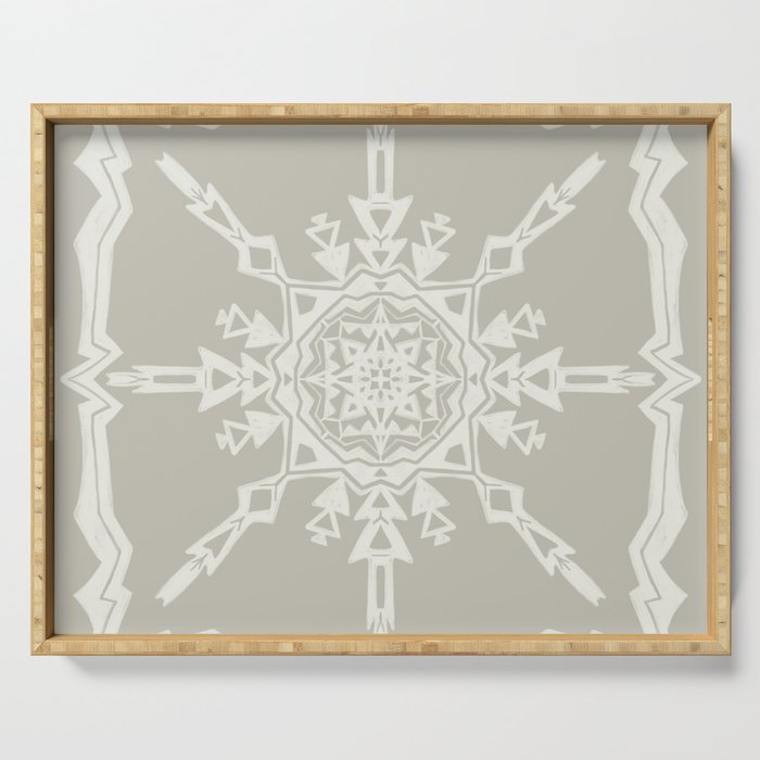 Scandinavian Snowflake no. 1 Serving Tray Gallery Image 1