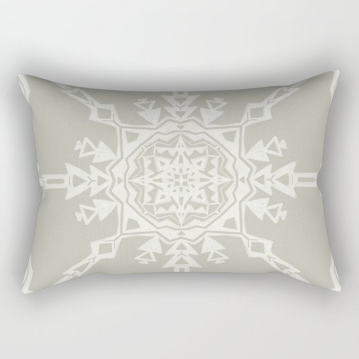 Scandinavian Snowflake no. 1 Rectangular Pillow Gallery Image 1