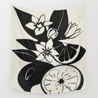 Line Art Oranges 1 Wall Tapestry Gallery Image 4