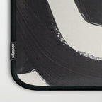 Mid Century Modern Minimalist Abstract Art Brush Strokes Black & White Ink Art Maze Laptop Sleeve Gallery Image 3