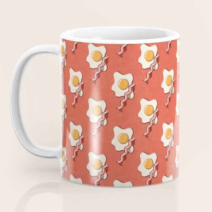 FAST FOOD / Egg and Bacon - pattern Coffee Mug Gallery Image 3