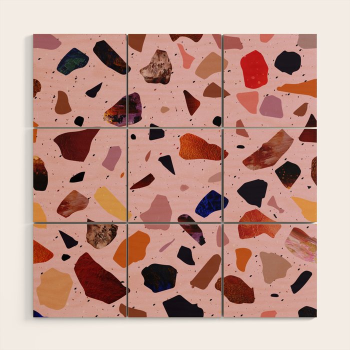 Terrazzo Rosé Wood Wall Art Gallery Image 1