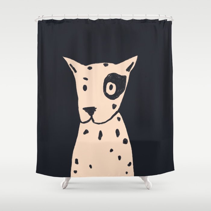 One spotty dog Shower Curtain Gallery Image 1