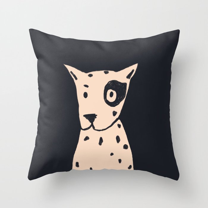 One spotty dog Throw Pillow Gallery Image 6
