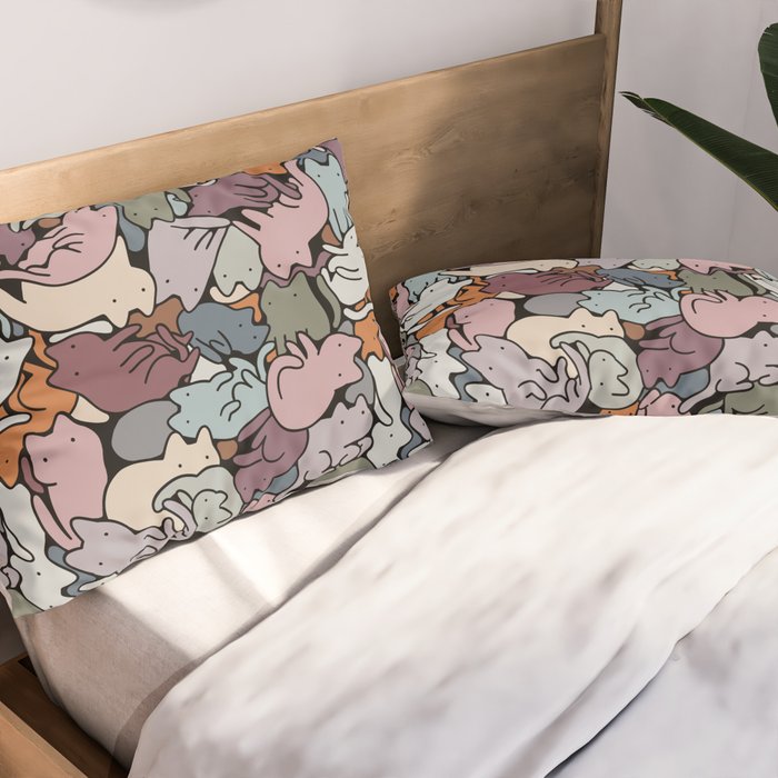 Essential cats pattern Pillow Sham Gallery Image 2