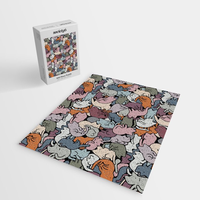 Essential cats pattern Jigsaw Puzzle Gallery Image 2