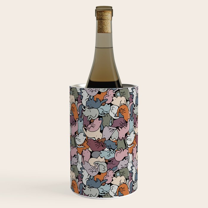 Essential cats pattern Wine Chiller Gallery Image 2