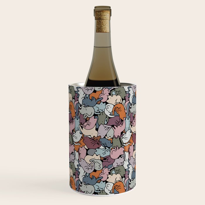 Essential cats pattern Wine Chiller Gallery Image 1