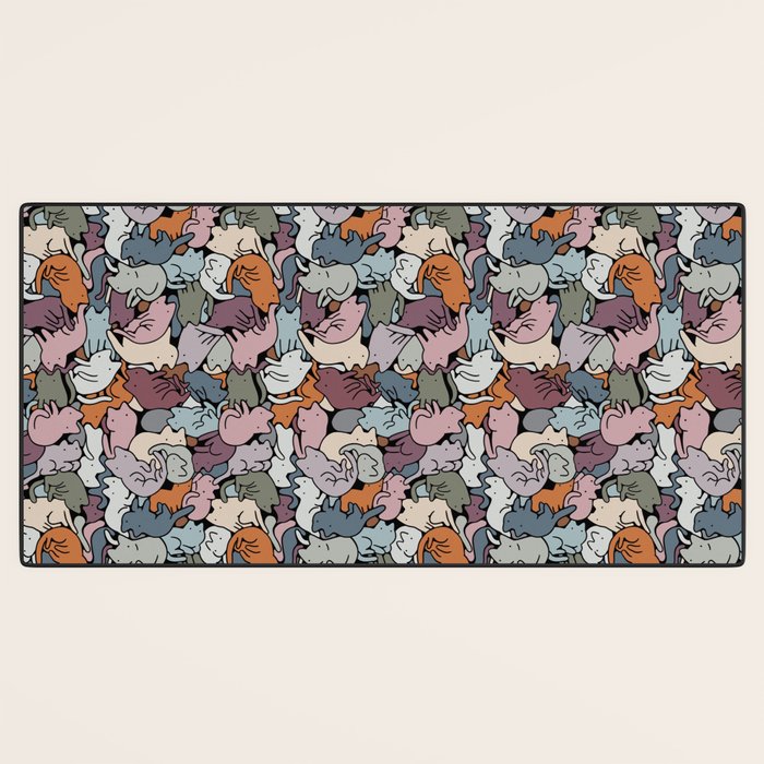 Essential cats pattern Desk Mat Gallery Image 3